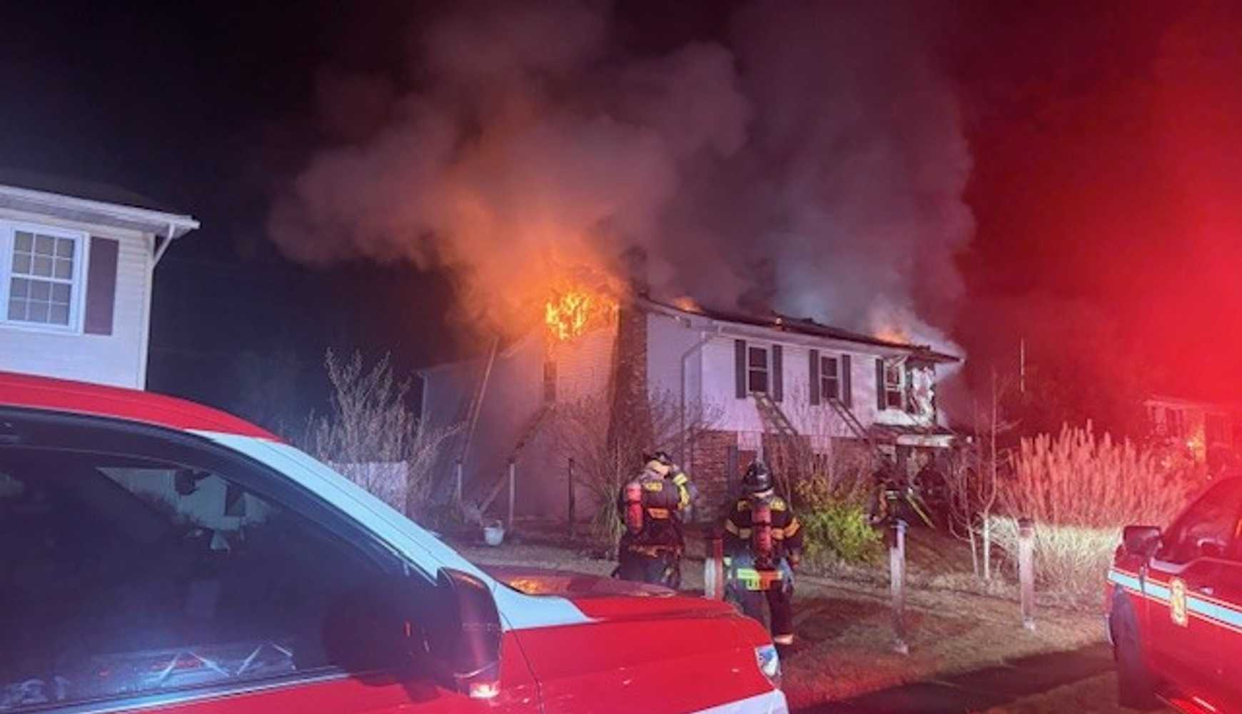 
The scene of the Charles County fire.
