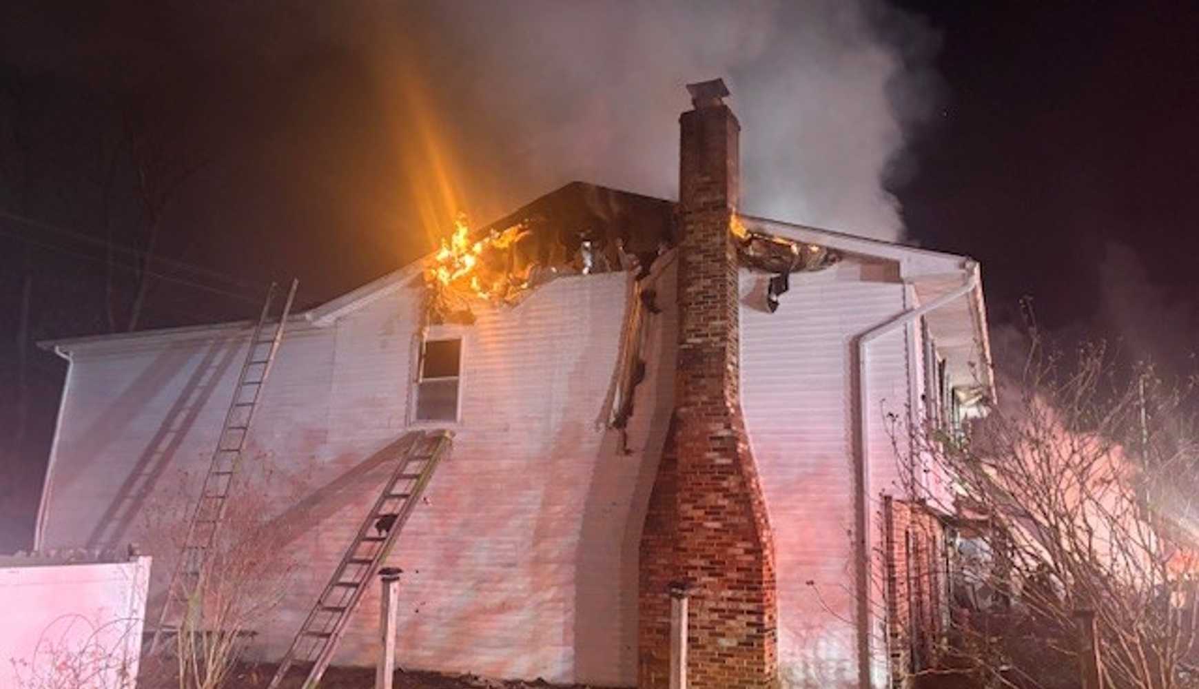 
The scene of the Charles County fire.
  

