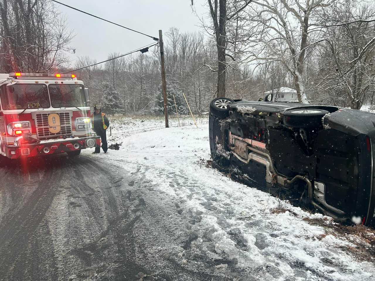 Slick streets led to dozens of crashes in Virginia.