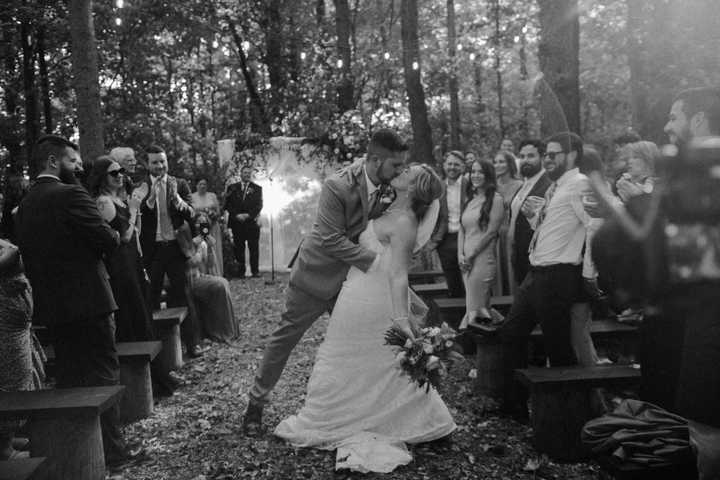 Ashley and Kyle Tress at their Folklore-themed wedding.
  
