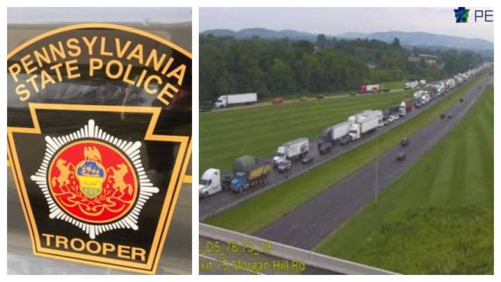 Pennsylvania State Police; traffic on I-78 on Monday, July 22.&nbsp;