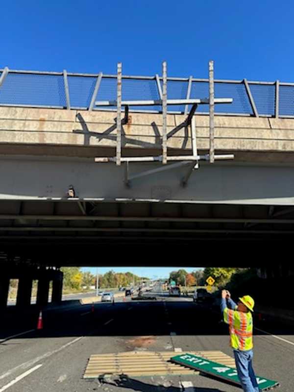 Several I-91 Lanes Closed After Truck Strikes, Damages Overpass In Enfield