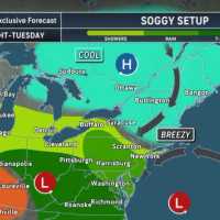 <p>A wetter pattern takes shape from Monday night, Sept. 21, into Tuesday, Sept. 22, with rain stretching from the Mid-Atlantic into parts of the Northeast.</p>