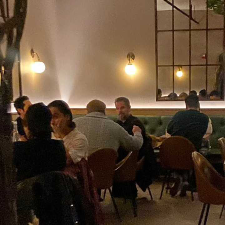 Matt Damon dines at Dear Maud.