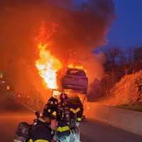 <p>Norwalk firefighters had to use special equipment to move the truck and destroyed vehicles off of I-95 around 6 a.m.&nbsp;</p>
