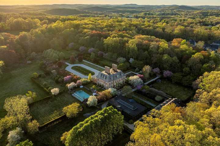 $9.25M Grand Estate With Indoor Pool, Horse Barn, Movie Theater Hits Market In North Salem