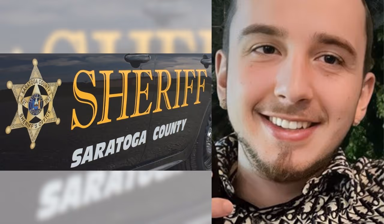 Right: Anthony Zaremski. Left: A Saratoga County Sheriff's Office vehicle. Right: Anthony Zaremski. Left: A Saratoga County Sheriff's Office vehicle.
