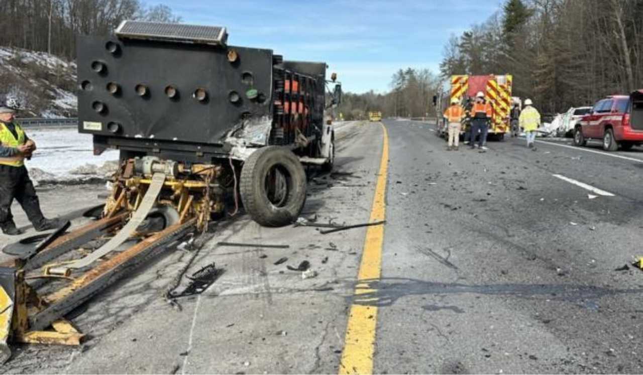 The scene of the crash. The scene of the crash.