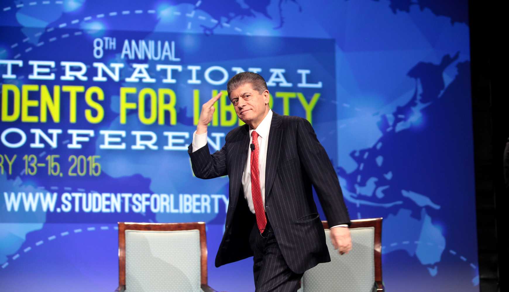 
Newsmax legal analyst Andrew Napolitano speaking at a February 2015 conference in Washington, DC.
