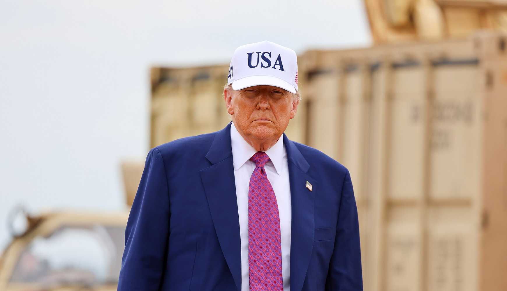 
President Donald Trump attending an Army training exercise at Fort Bragg on June 10, 2025.
