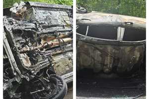 Driver Hospitalized After Vehicle Overturns In Fiery Crash: Morganville FD