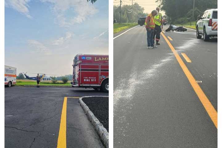 Person Airlifted In Motorcycle Crash: West Amwell FD