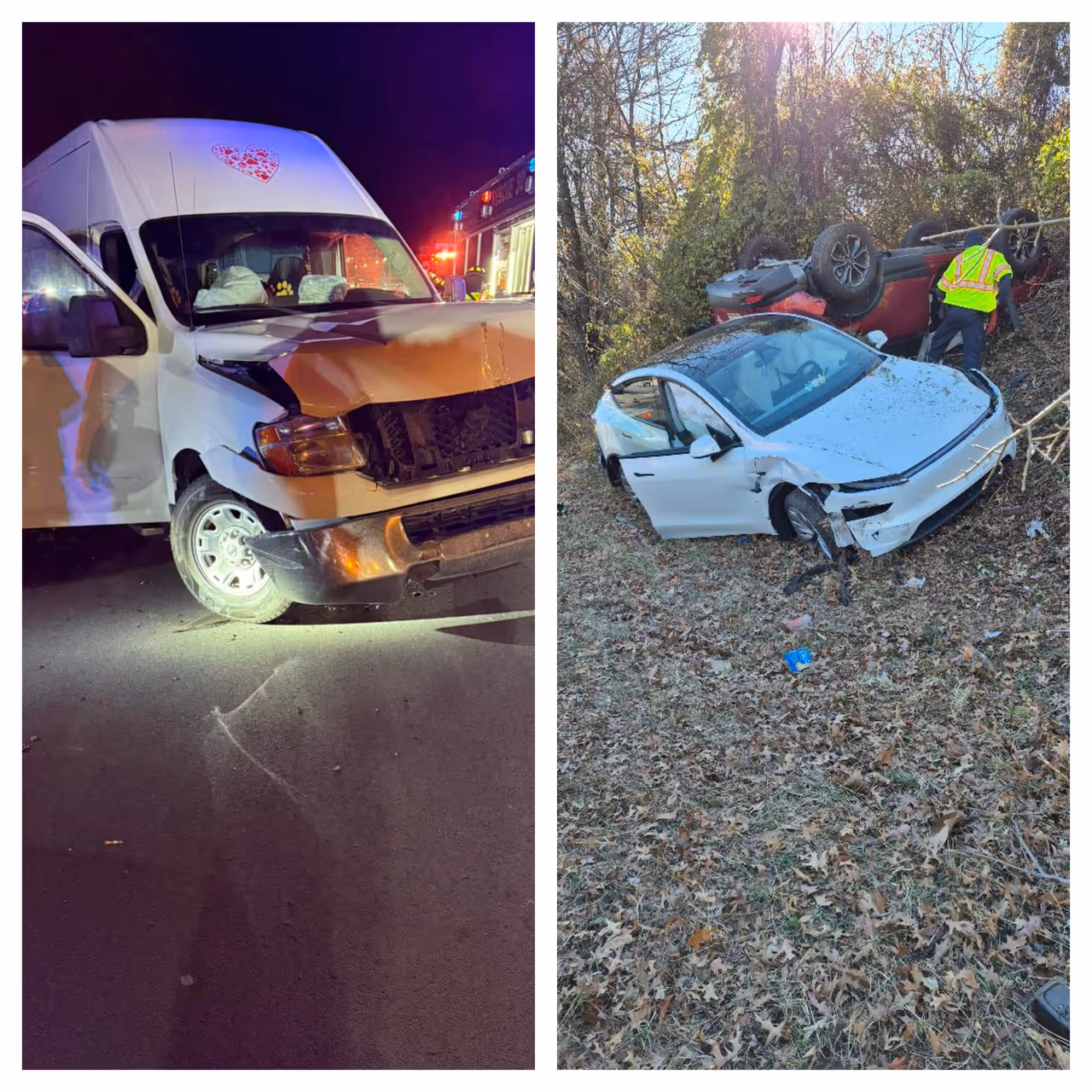 Two crashes on Route 287 Two crashes on Route 287