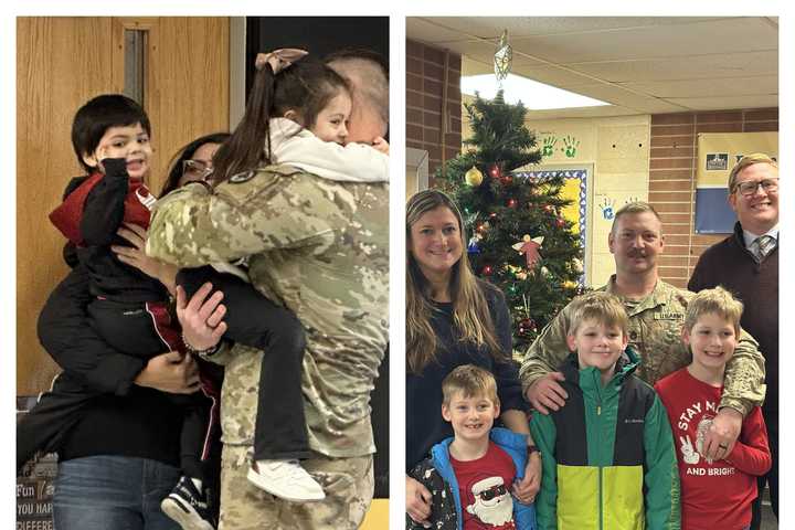 Roxbury Families Get Surprise Holiday Homecomings From Deployed Dads