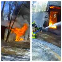 Barn Engulfed In Flames In Two-Alarm Sussex County Fire: Colesville FD