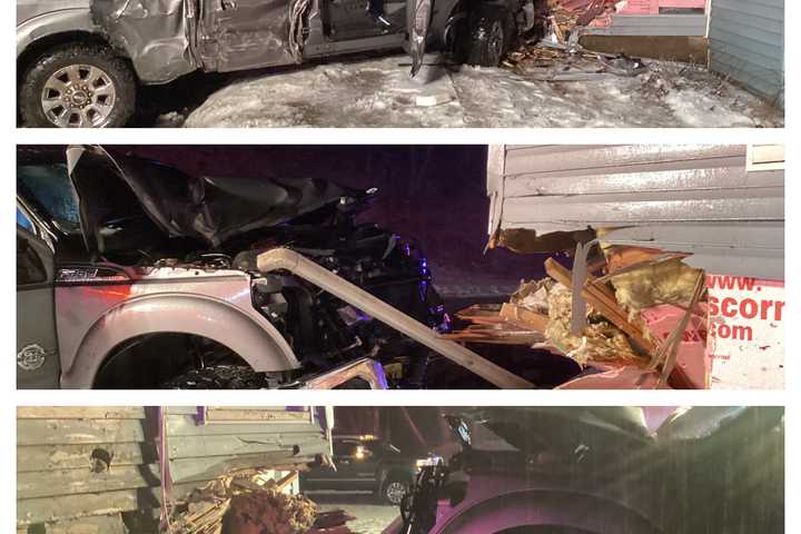 One Hospitalized After Vehicle Crashes Into Home: Knowlton Twp Fire