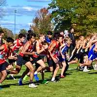 <p>High school freshmen cross country runners are off to the races.&nbsp;</p>