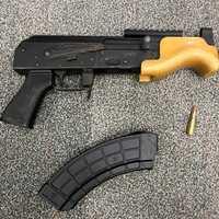 <p>One of the guns recovered from the trio in Montgomery County.</p>