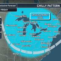 <p>A chilly pattern featuring temperatures well below seasonal norms will last through the end of the workweek on Friday, May 15.</p>
