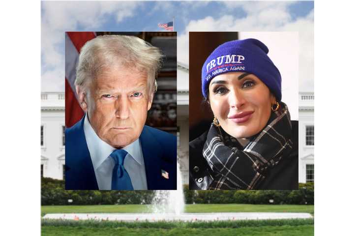 President Donald Trump, far-right activist Laura Loomer.