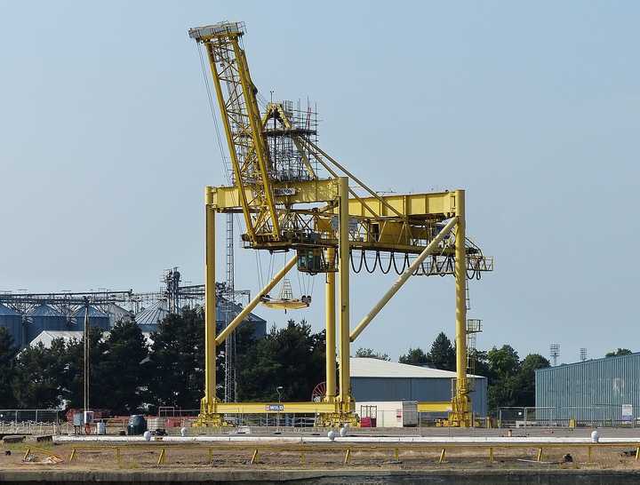 A crane at the Port of Boston.