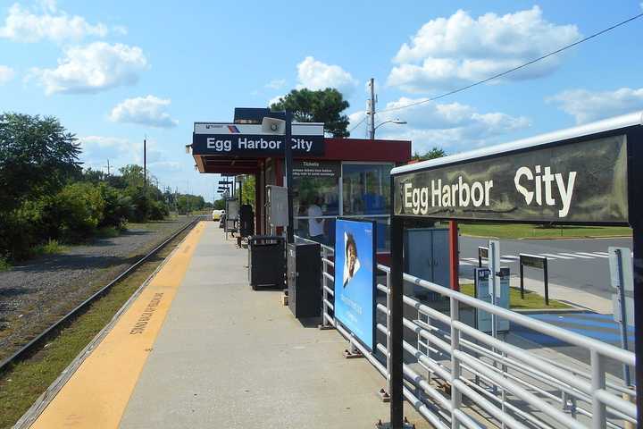 The New Jersey Transit station in Egg Harbor City, NJ.