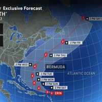 <p>A look at Erin's projected path through Friday, Aug. 22.</p>