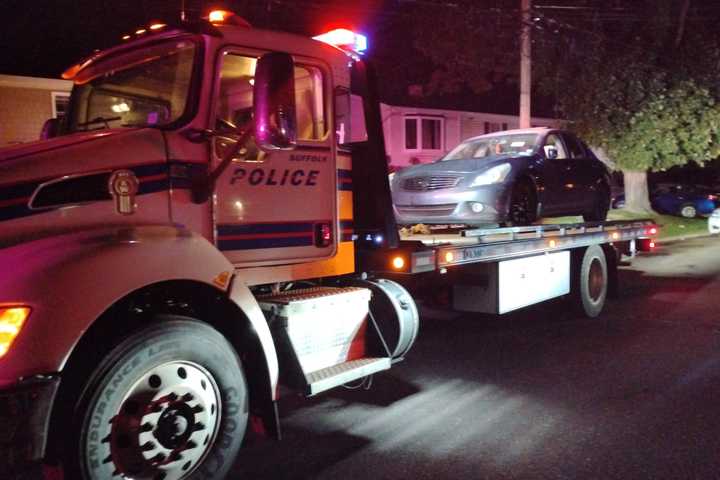 Infiniti Going 110 MPH On LIE Impounded After Police Chase Ends In Brentwood