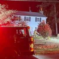 <p>Crews on the scene f an active chimney fire.</p>