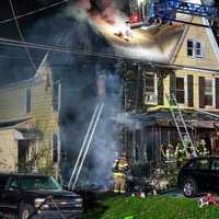 <p>The scene of the duplex fire.</p>