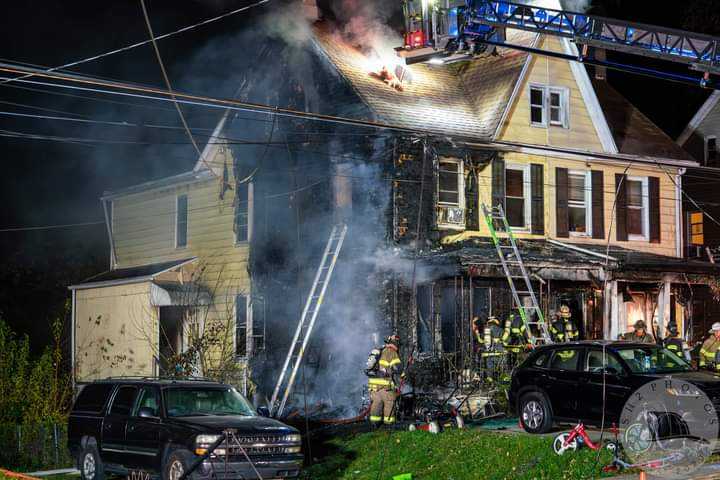 The scene of the duplex fire.