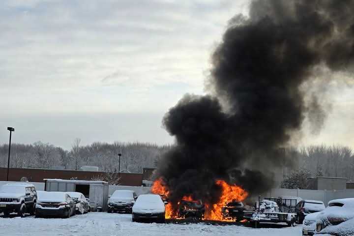 Firefighter Injured Battling Junkyard Blaze Near Marlboro Shopping Center (PHOTOS)