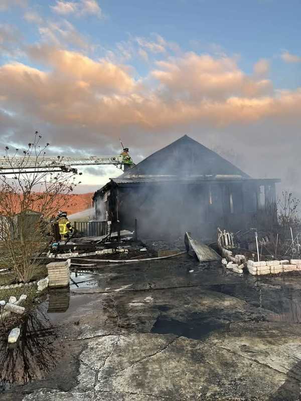 Flames Shoot Through Roof Of Franklin County Home Destroyed By Fire (PHOTOS; VIDEO)