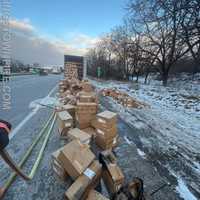 I-81 Truck Fire Forces Firefighters In Central PA To Unload Hundreds Of Packages (PHOTOS)