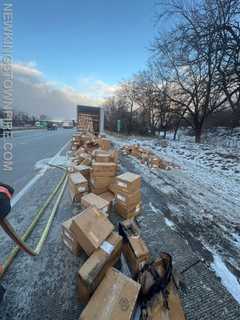 I-81 Truck Fire Forces Firefighters In Central PA To Unload Hundreds Of Packages (PHOTOS)