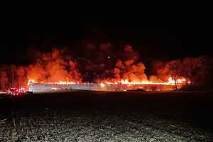 Massive Barn Fire Visible From I-81  Erupts In Franklin County