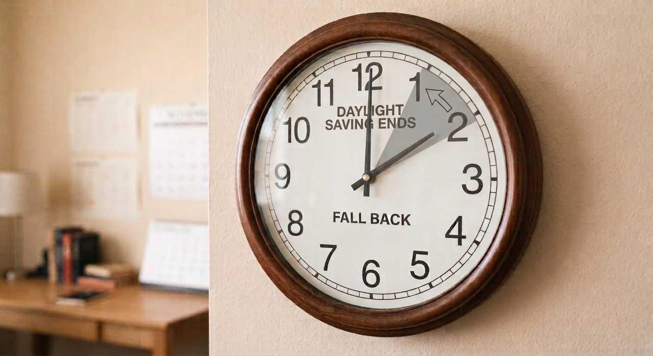 Daylight saving time ends at 2 a.m. local time on Sunday, Nov. 1, when clocks across most of the US turn back one hour.