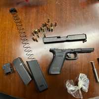 <p>One of the guns recovered from the trio in Montgomery County.</p>