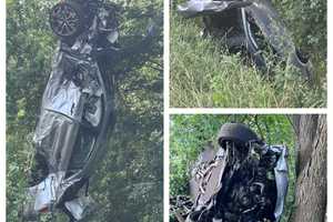 4 Hospitalized After Car Careens Off I-91 In Longmeadow Rollover Crash