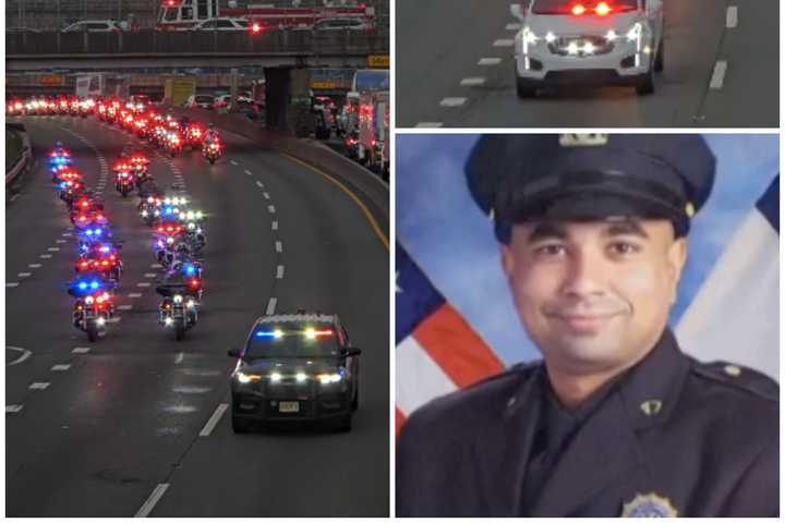 VIDEO: Procession For Slain NYPD Officer Rolls Through NJ In Powerful Tribute