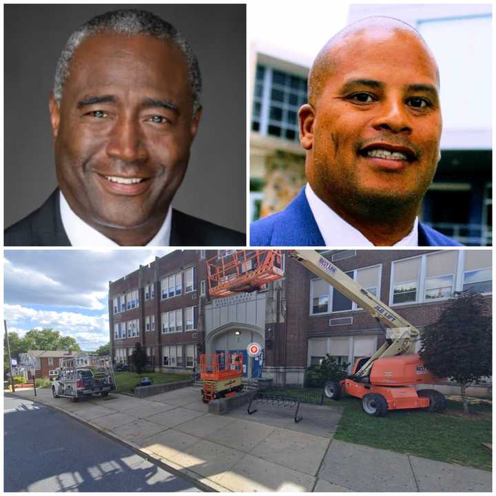 Former Allentown School District Superintendent John Stanford (left). Francis D. Raub Middle School Principal Jose Delgado (right). Francis D. Raub Middle School, 102 South St. Cloud Street (bottom).