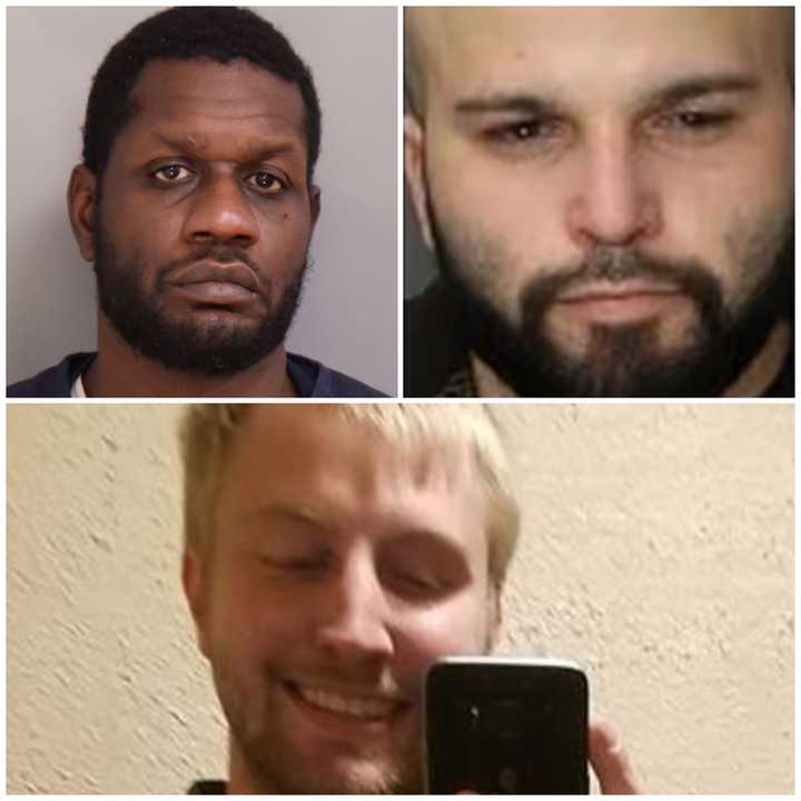 William Smoot (top left) and Joseph Lachina (top right) were convicted of murdering Anthony DelCollo (bottom) in October 2024.