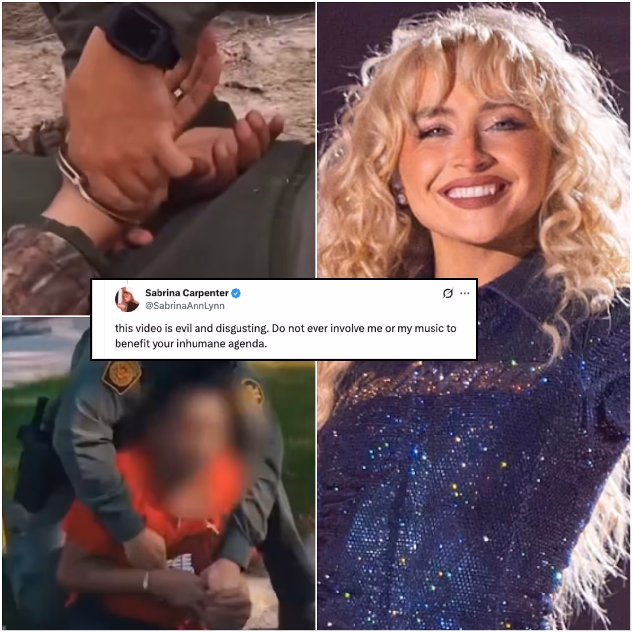 Sabrina Carpenter is slamming the White House for using her song in an ICE ad. Sabrina Carpenter is slamming the White House for using her song in an ICE ad.