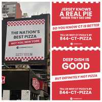 CT Fires Up Pizza Feud With Cheesy Billboards In NYC: 'No Shame In 2nd Place'