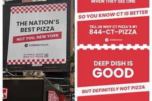 CT Fires Up Pizza Feud With Cheesy Billboards In NYC: 'No Shame In 2nd Place'