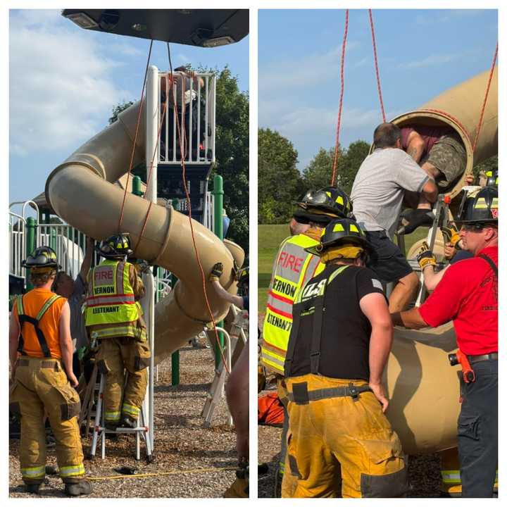 MiddleAged Man Rescued From CT Playground Slide, Learns He’s Not Age