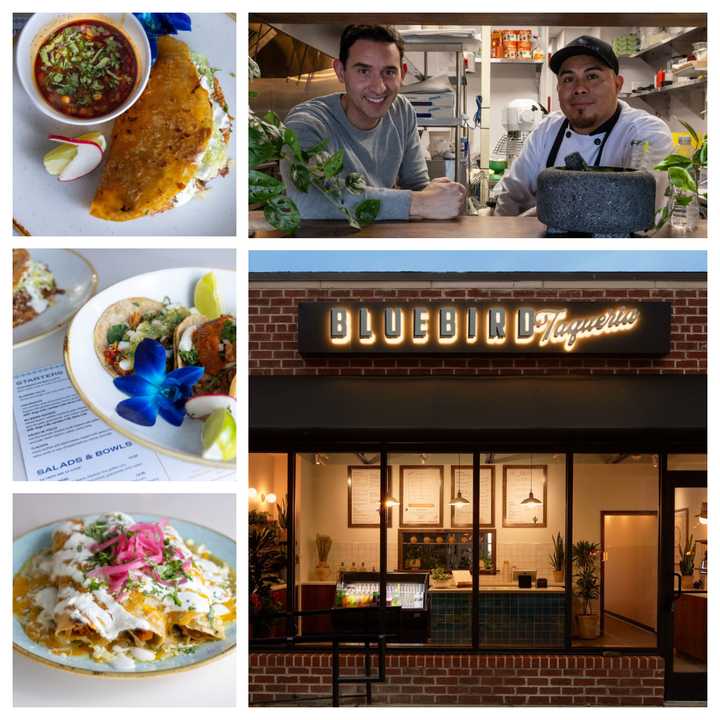 (Top right) Owner Mike Pietrafeso and Head Chef Santiago Juarez opened the Bluebird Taqueria Greenwich restaurant at&nbsp;Glenville Shopping Center at 21 Glenville St. on Monday, Dec. 9.&nbsp;