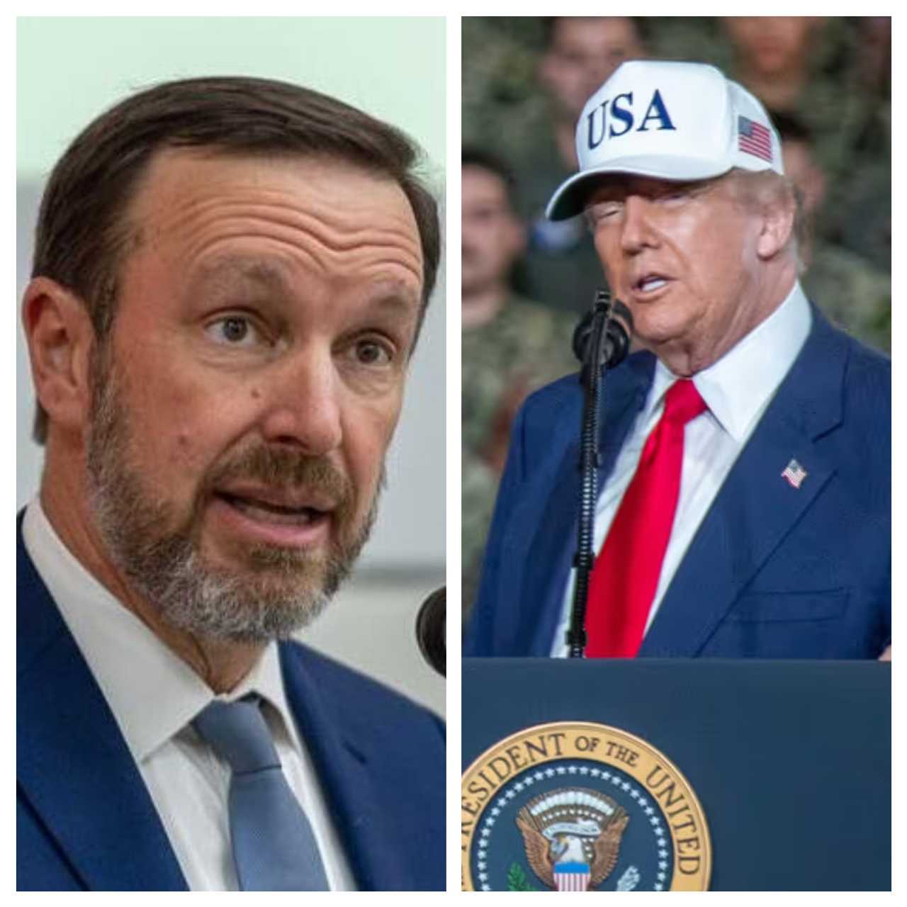 Sen. Chris Murphy, a Connecticut Democrat, said President Donald Trump was putting people's lives at risk when he posted online that a group of Democrats could be executed for "seditious behavior."