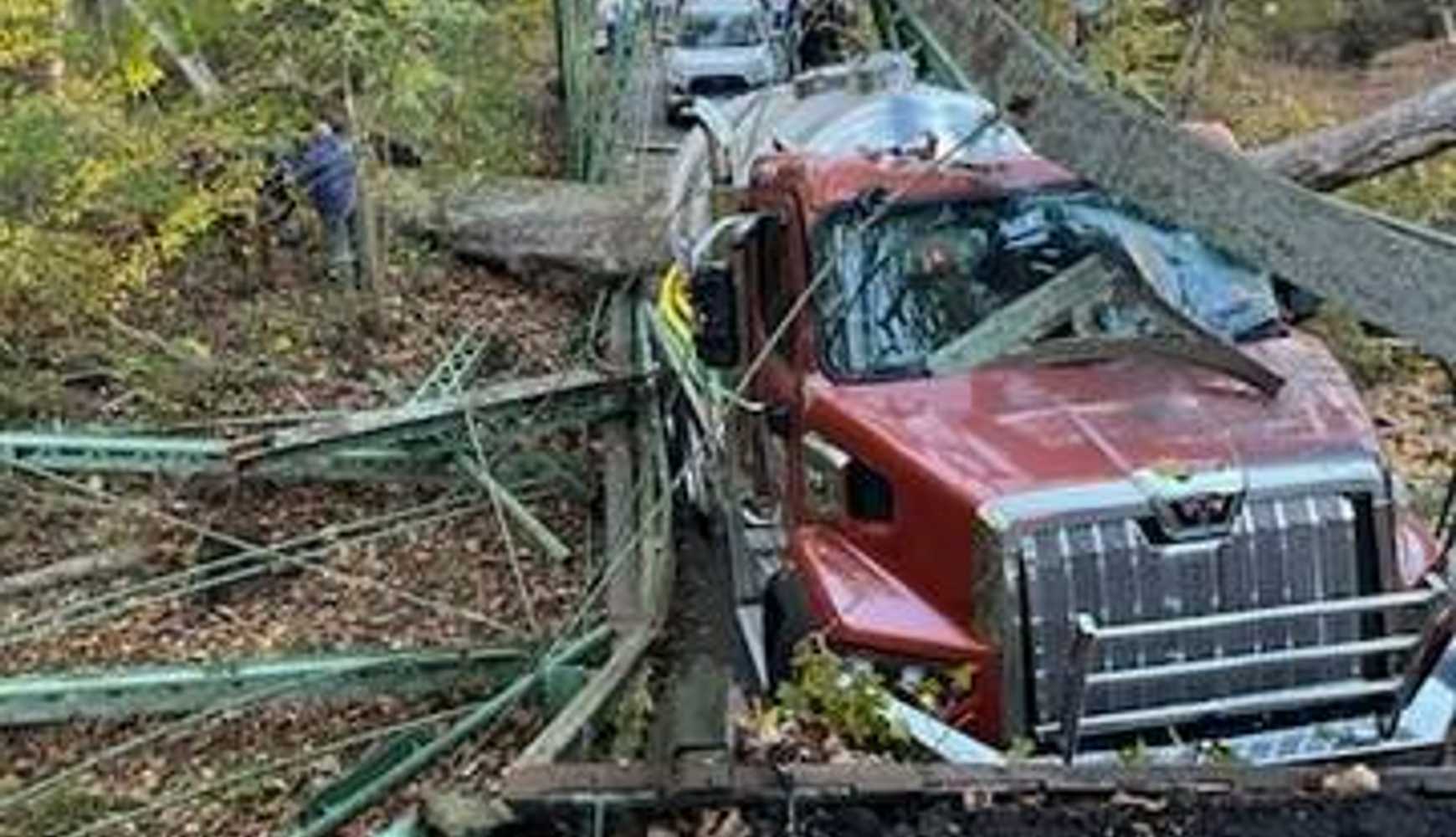 
The scene of the bridge collapse in Baltimore County.
