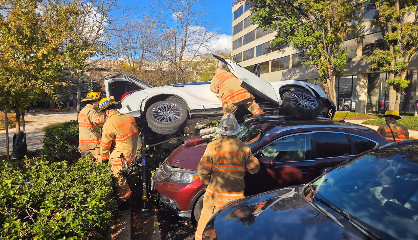 The scene in Montgomery County on Thursday.
  
 
The scene in Montgomery County on Thursday.